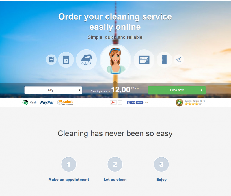 CleanAgents online marketplace landing page
