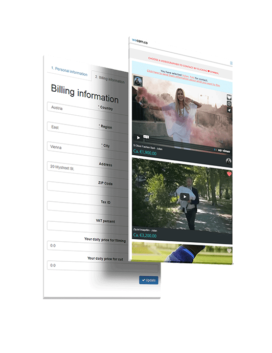 Wecam, mobile design
