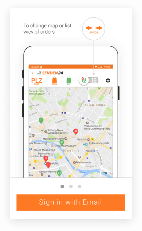 ANDROID MOBILE APP FOR COURIER Senden24