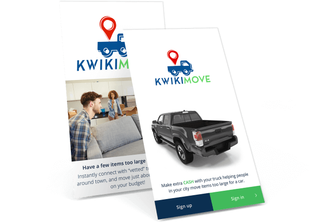 KwikiMove mobile screen. Syndicode