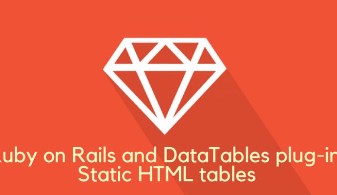 Ruby on Rails and DataTables plug-in. Static HTML tables