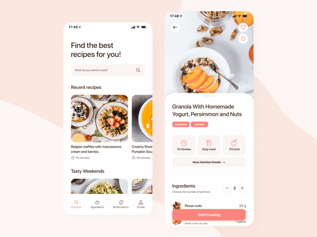 Mobile app of Social Cooking Network
