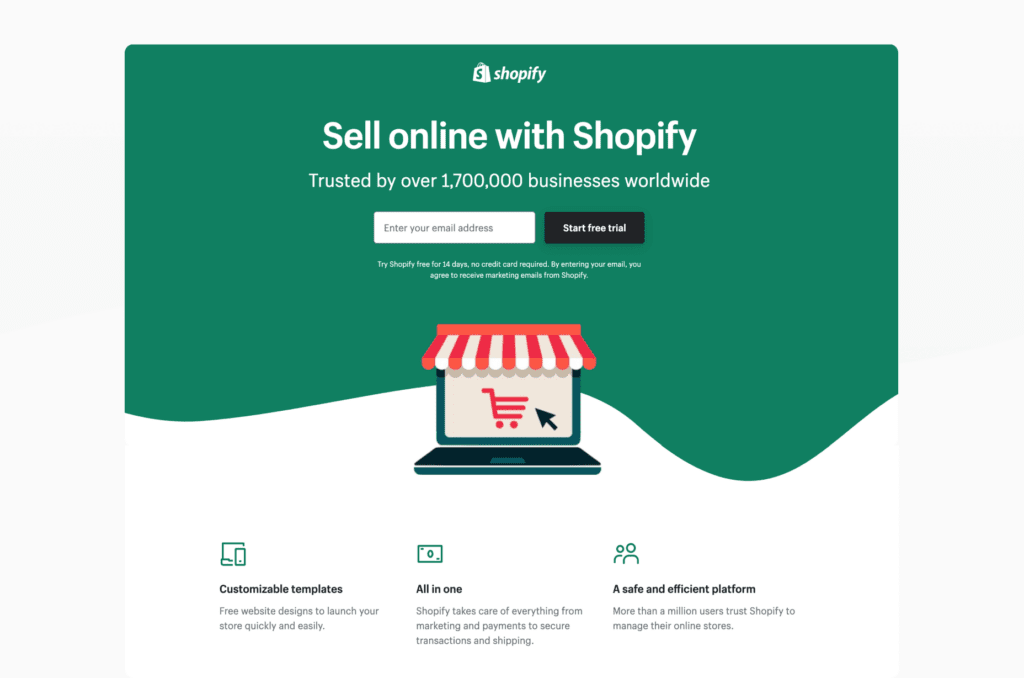 SaaS e-commerce solution Shopify