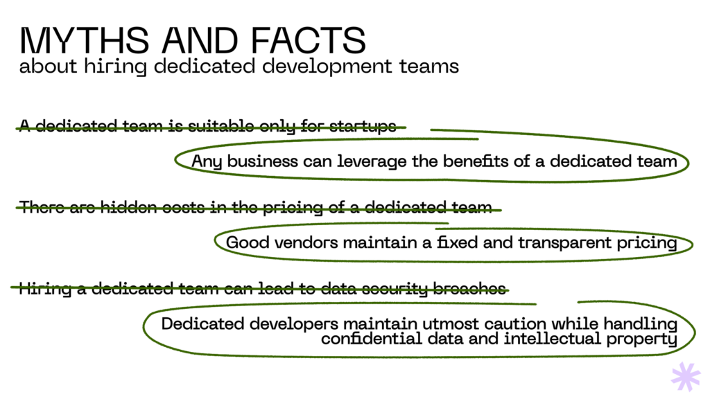 Myths and facts about hiring a dedicated development team