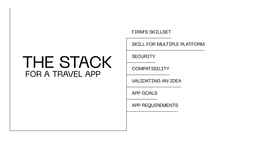 How to choose tech stack for travel app development